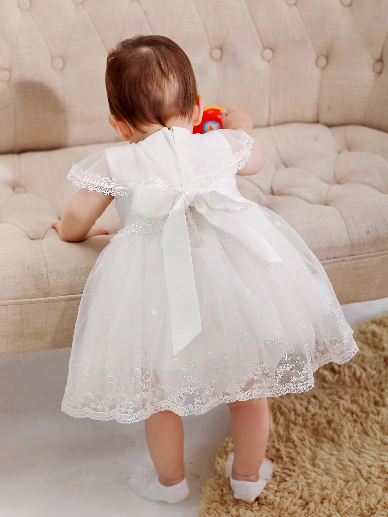 Vestido Infantil de Batizado Sara
