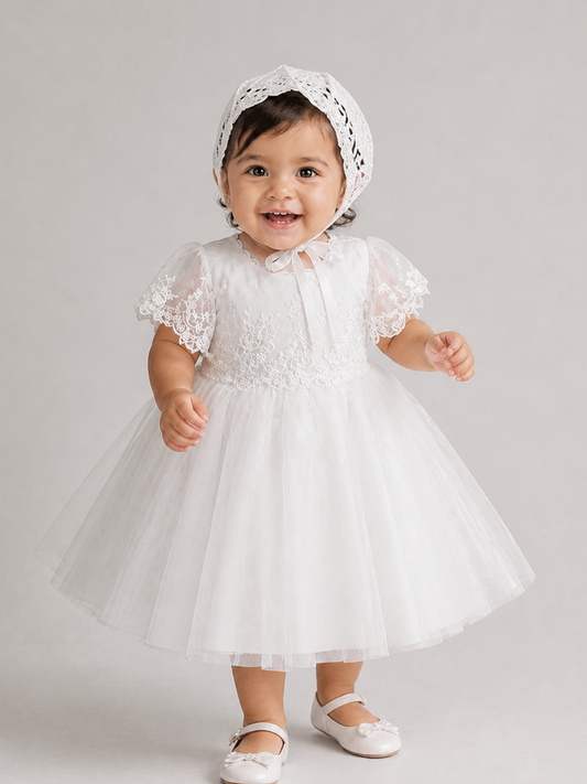 Vestido Infantil de Batizado Aurora