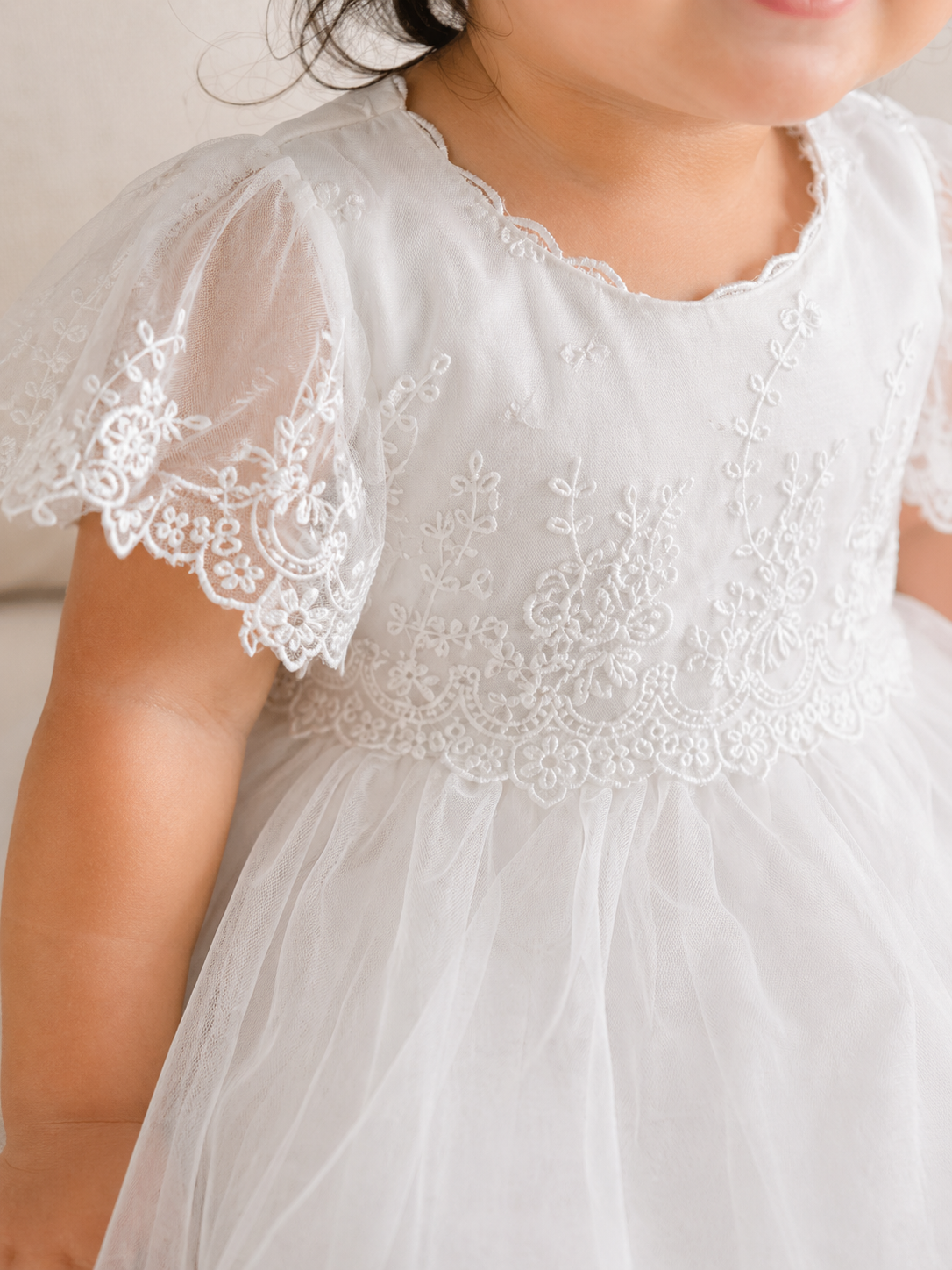 Vestido Infantil de Batizado Aurora