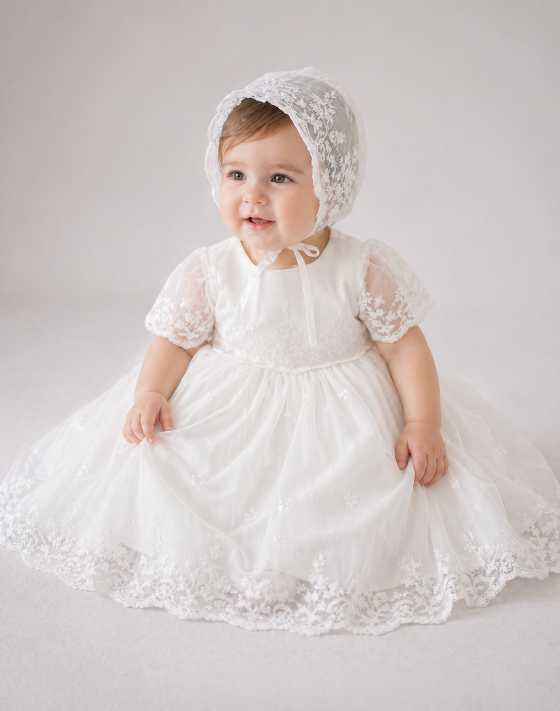 Vestido Infantil de Batizado Rebeca