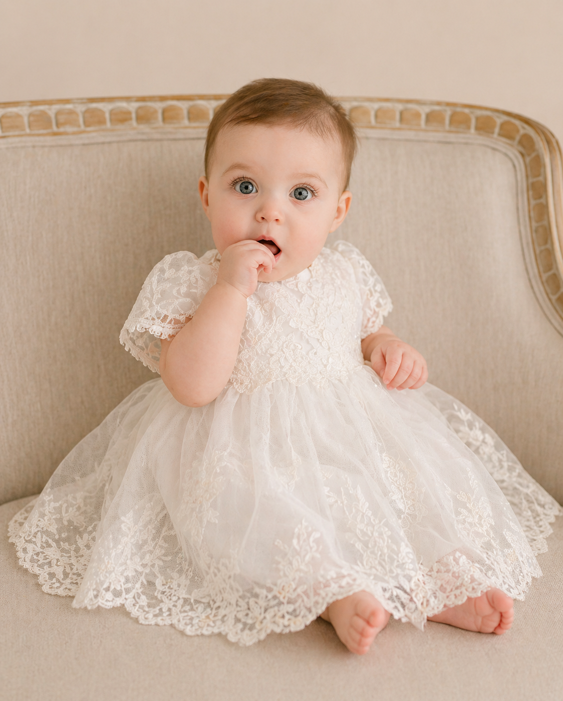 Vestido Infantil de Batizado Maria
