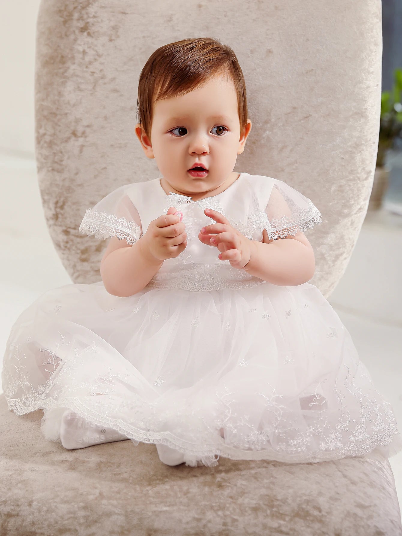 Vestido Infantil de Batizado Sara