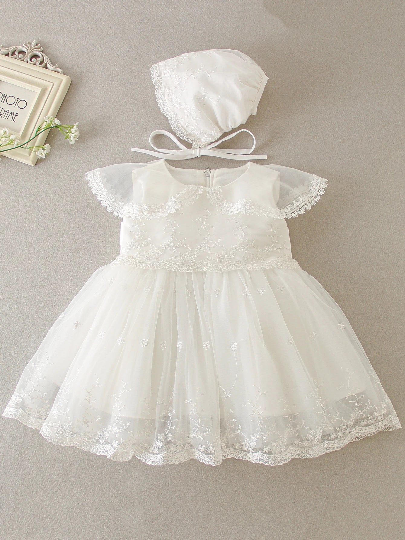 Vestido Infantil de Batizado Sara